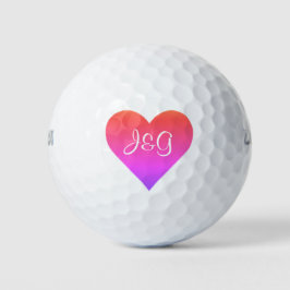 Herzkolonienname Hochzeit Valentines Rotes Rosa Golfball