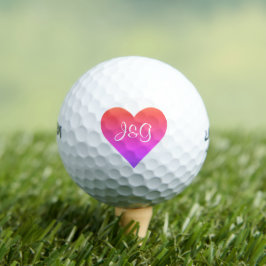 Herzkolonienname Hochzeit Valentines Rotes Rosa Golfball
