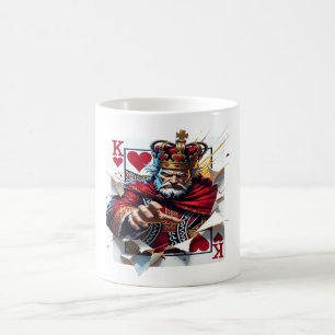 Herzkönig — Kühne königliche Spielkartenillustrati Kaffeetasse