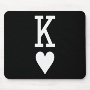 Herzkönig und Herzkönigin Paare Matching Mousepad