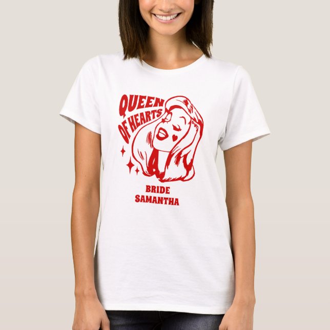 Herzkönigin Braut T-Shirt (Vorderseite)