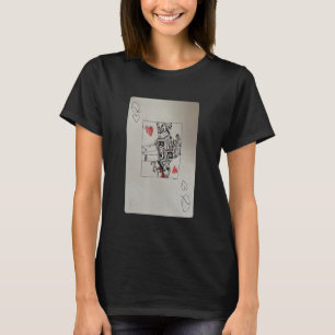 Herzkönigin Handgezeichnete Spielkarte Xavi Origi T-Shirt