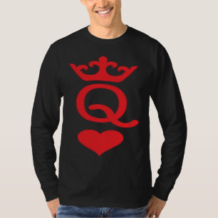 Herzkönigin passende Paare Heiliger Valentinstag T-Shirt