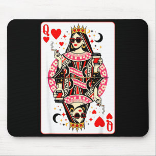 Herzkönigin Spielkarte Herz Kaffee Cute Ret Mousepad
