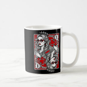 Herzkönigin Spielkarte Kaffee Liebhaber Glücksspie Kaffeetasse
