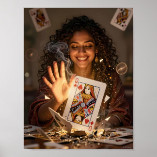 Herzkönigin Verzauberte Illusionsposter Poster