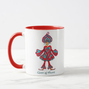 Herzkönigin-Wanddekoration Tasse