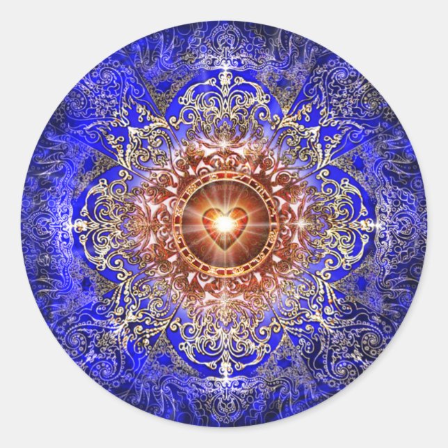 Herzkonstellation Runder Aufkleber (Vorderseite)