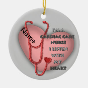 Herzkrankenschwester Cardiac Care  Keramikornament