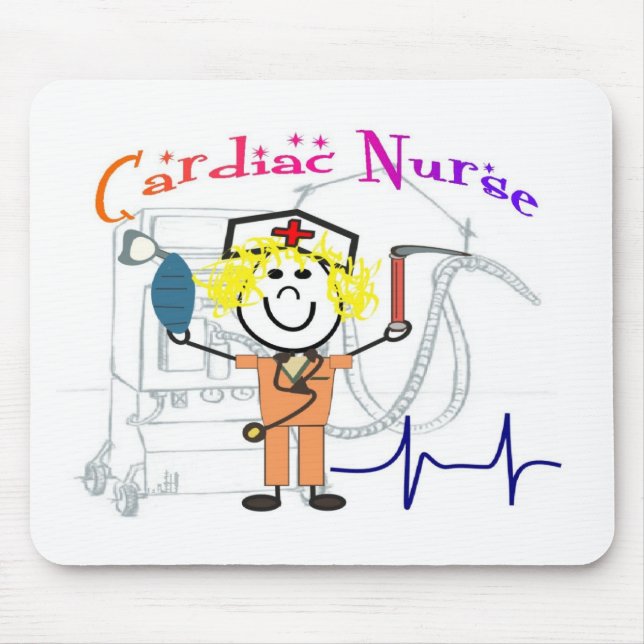 Herzkrankenschwester-einzigartige und entzückende mousepad (Vorne)