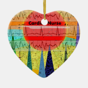 Herzkrankenschwester-magischer Wald Keramikornament