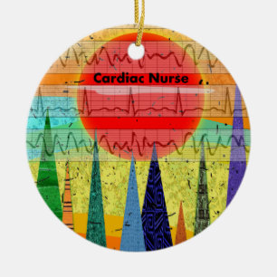 Herzkrankenschwester-magischer Wald Keramikornament