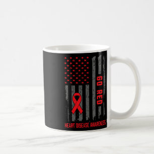 Herzkrankheit Amerikanische Flagge Go Red Herzkran Kaffeetasse