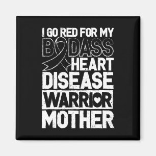 Herzkrankheit-Bewusstsein Bad Warrior Mutter Mom G Magnet
