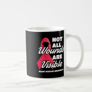 Herzkrankheit-Bewusstsein Geschenk Nicht alle Wund Kaffeetasse