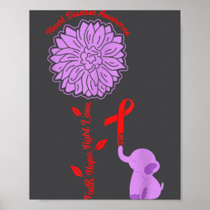 Herzkrankheit-Bewusstsein Glaube Hoffnung Kampf Li Poster