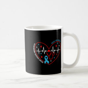 Herzkrankheit-Bewusstsein Herzschlag Überlebender Kaffeetasse