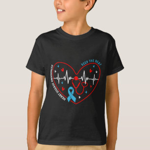 Herzkrankheit-Bewusstsein Herzschlag Überlebender T-Shirt