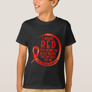 Herzkrankheit-Bewusstsein Roter Band Ich trage Rot T-Shirt