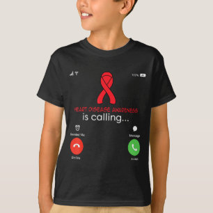 Herzkrankheit Bewusstsein Rotes Band Herzinfarkt L T-Shirt