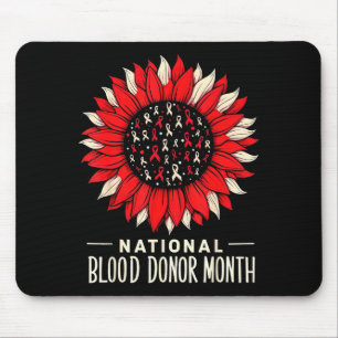Herzkrankheit-Bewusstseinsmonat Rote Sonnenblume Mousepad