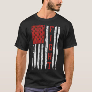 Herzkrankheit Bewusstseinsmonat Vintage Amerikanis T-Shirt