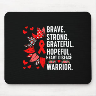 Herzkrankheit Krieger Herzkrankheit Bewusstseinsmo Mousepad