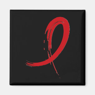 Herzkrankheit Rotes Graffiti-Band Magnet