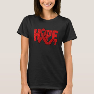 Herzkrankheit Sensibilisierung für rote Ribbon Her T-Shirt