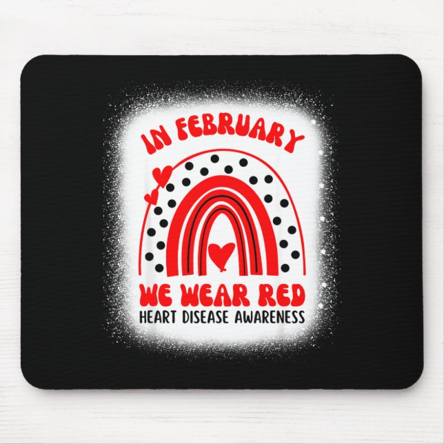 Herzkrankheiten Bewusstsein Unterstützen Im Februa Mousepad (Vorne)