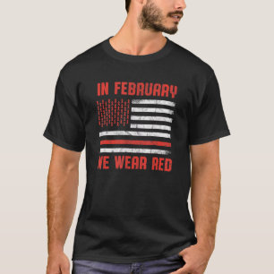 Herzkrankheiten Erwachsenenmonat Wir tragen rotes T-Shirt