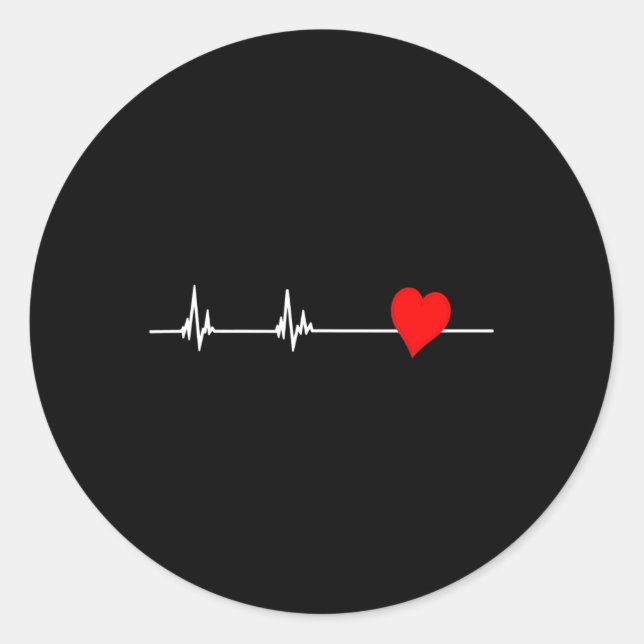 Herzkrankheiten Sensibilisierung für das Thema Her Runder Aufkleber (Vorderseite)