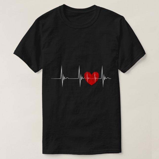 Herzkranz EKG Herzschlag Pulseline Cardiol T-Shirt (Design vorne)