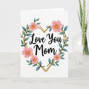 Herzkranz Mama Lieb Dich Karte