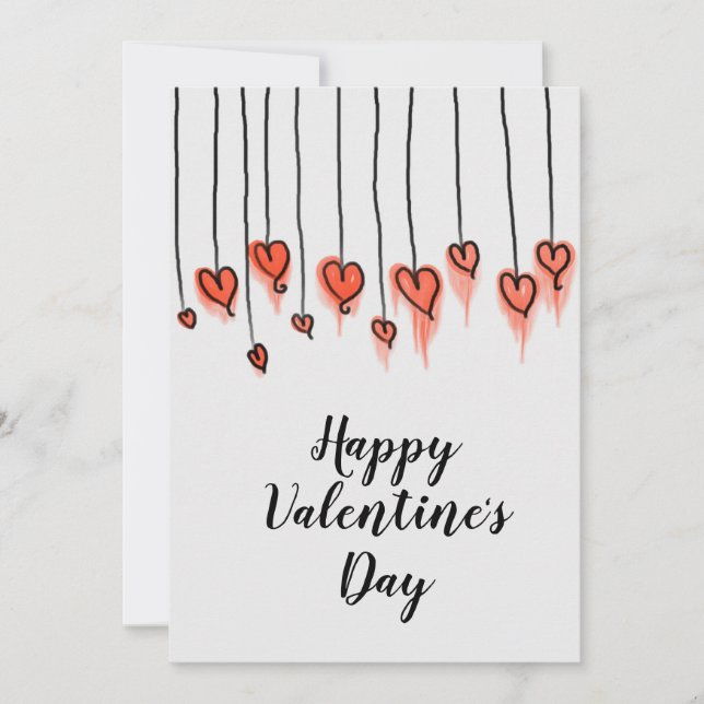 Herzkranz | Valentinstag Feiertagskarte (Vorderseite)