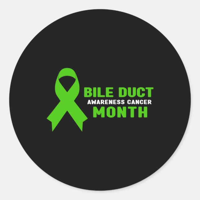 Herzkrebs - Bile Duct Cancer Awareness Month Runder Aufkleber (Vorderseite)