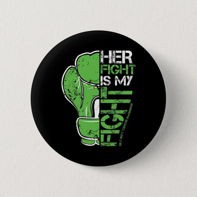 Herzkrebs Ihr Kampf ist mein Kampfboxhandschuh Button (Vorderseite)