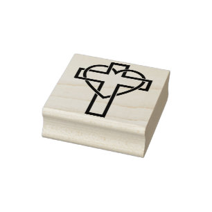 Herzkreuz-Briefmarke Gummistempel