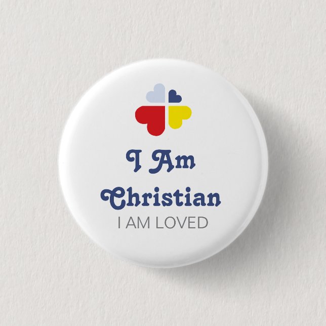 Herzkreuz Button (Vorderseite)