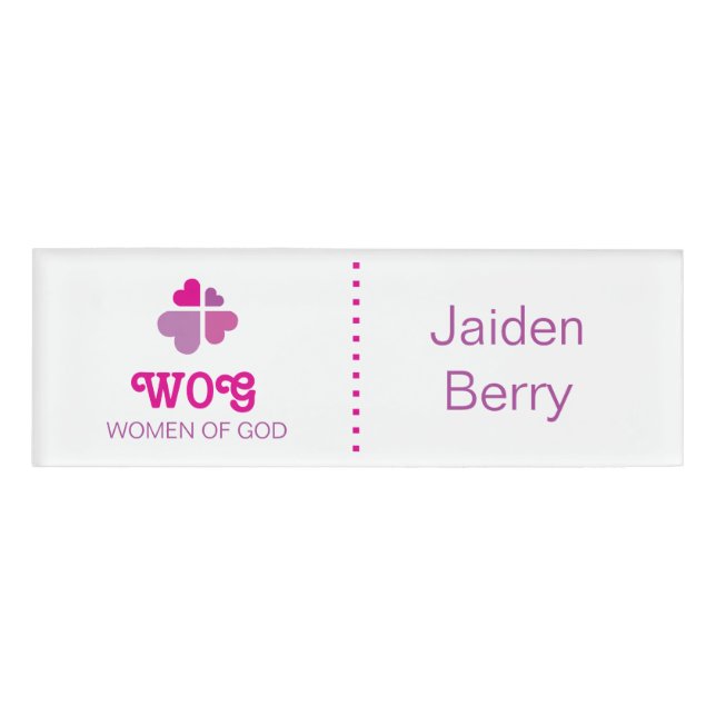 Herzkreuz Namenschild (Vorderseite)