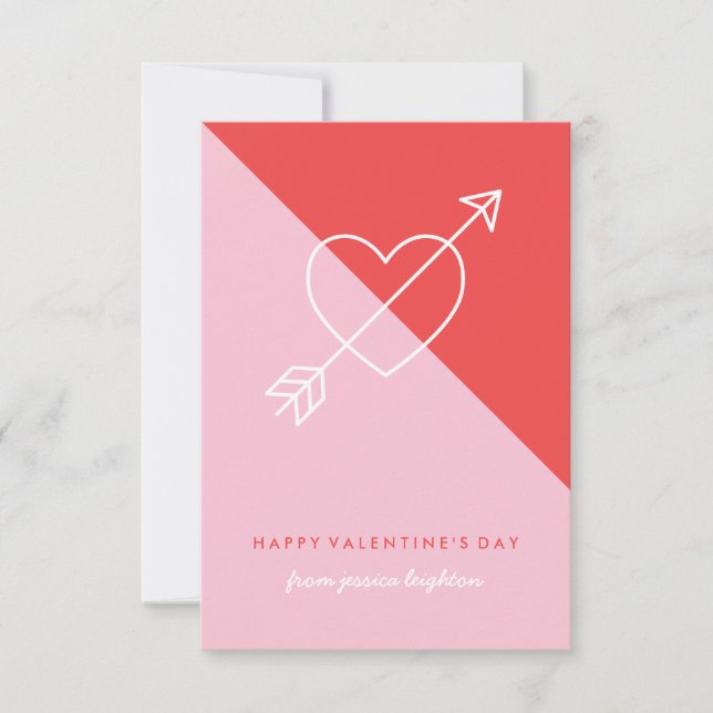 Herzkreuz Valentine - Berry Einladung (Vorderseite)