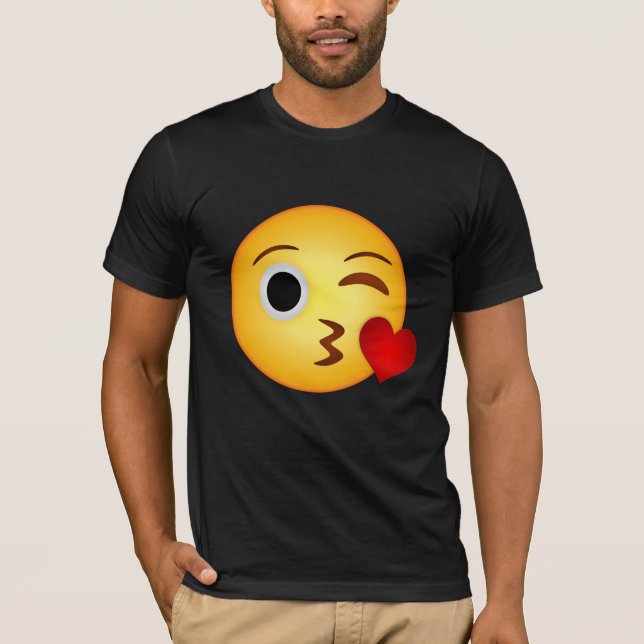 Herzkuss emoji T-Shirt (Vorderseite)
