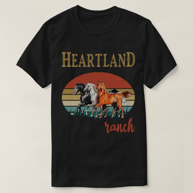 Herzland, Herzland Ranch, Sonnenuntergang Kernland T-Shirt (Design vorne)