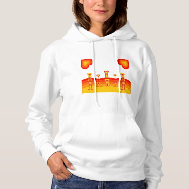 Herzlandschaft Damen Hoodie (Vorderseite)