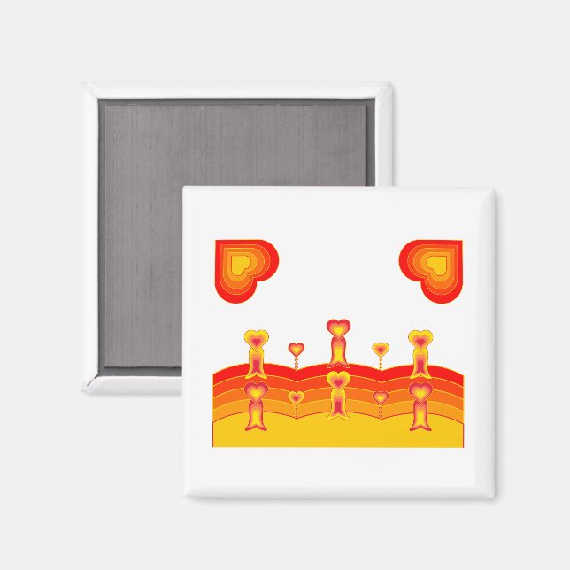 Herzlandschaft Magnet (Vorderseite/Rückseite)