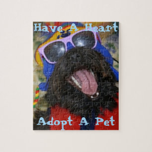 Herzlich.  Adoptier einen Begleiter. Puzzle