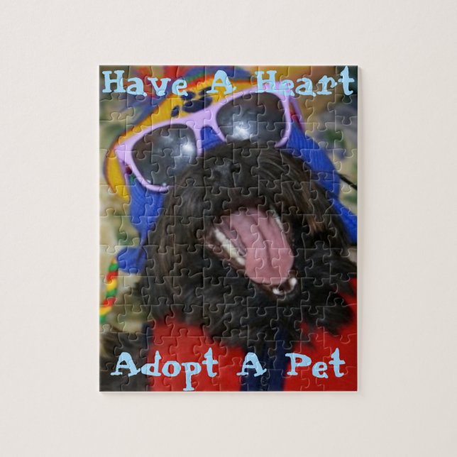 Herzlich. Adoptier einen Begleiter. Puzzle (Vertikal)