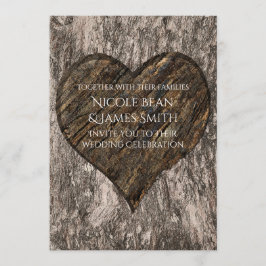 Herzlich begehter Tree Trunk Rustikale Hochzeitsei Einladung