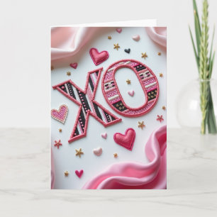 Herzlich bestickte Xo-Karte Karte