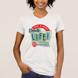 Herzlich. Donate Life Retrodesign T-Shirt